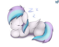 Size: 2500x2000 | Tagged: safe, artist:cloufy, derpibooru import, oc, oc only, oc:pegasus spectra, pegasus, pony, female, mare, raffle prize, simple background, sleeping, solo, transparent background, z, zzz