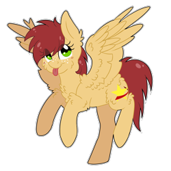 Size: 1500x1500 | Tagged: safe, artist:adostume, derpibooru import, oc, oc only, pegasus, pony, cheek fluff, chest fluff, raspberry, simple background, smiling, solo, tongue out, transparent background