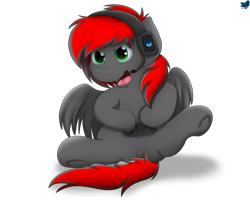 Size: 2500x2000 | Tagged: safe, artist:cloufy, derpibooru import, oc, oc only, oc:gamerstorm, pegasus, pony, headset, lightly watermarked, raffle prize, simple background, solo, transparent background, watermark