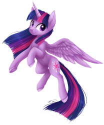 Size: 796x959 | Tagged: safe, artist:doekitty, twilight sparkle, twilight sparkle (alicorn), alicorn, pony, female, flying, mare, raised hoof, simple background, smiling, solo, transparent background, underhoof