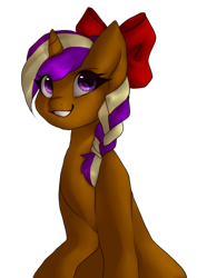 Size: 752x1061 | Tagged: safe, artist:carminestrider, artist:neonfiire, oc, oc only, oc:renee tweaker, pony, unicorn, female, mare, simple background, smiling, solo, transparent background