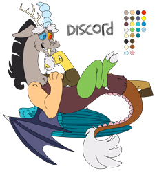 Size: 2048x2248 | Tagged: safe, artist:eleamorbid, derpibooru import, discord, draconequus, alternate eye color, male, reference sheet, simple background, solo, transparent background