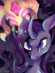 Size: 1024x1366 | Tagged: safe, artist:linvidia, derpibooru import, fhtng th§ ¿nsp§kbl, oleander, classical unicorn, unicorn, them's fightin' herds, cloven hooves, community related, female, leonine tail, not rarity, unshorn fetlocks