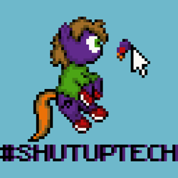 Size: 512x512 | Tagged: safe, artist:phonicb∞m, oc, oc only, oc:technickel pony, cursor, pixel art, solo