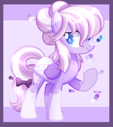 Size: 1376x1552 | Tagged: safe, artist:sugaryicecreammlp, derpibooru import, oc, oc only, pegasus, pony, abstract background, adoptable, base used, bow, bowtie, digital art, female, freckles, mare, solo