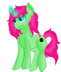 Size: 1024x1195 | Tagged: safe, artist:rainbowtashie, derpibooru import, oc, oc only, oc:neon tetra, pony, unicorn, female, magic, mare, simple background, solo, tired, transparent background