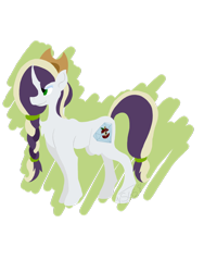 Size: 1024x1365 | Tagged: safe, artist:foxytthepiratefoxgir, derpibooru import, oc, oc only, oc:rotten core, pony, unicorn, applejack's hat, cowboy hat, eyeshadow, female, hat, icey-verse, magical lesbian spawn, makeup, mare, next generation, offspring, parent:mean applejack, parent:mean rarity, parents:mean rarijack, simple background, solo, transparent background