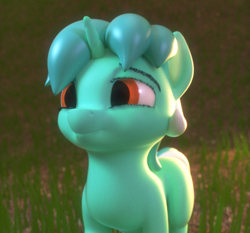 Size: 1151x1074 | Tagged: safe, artist:santiblocks, derpibooru import, lyra heartstrings, pony, unicorn, 3d, solo