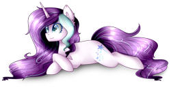 Size: 2560x1440 | Tagged: safe, artist:despotshy, oc, oc only, oc:magical brownie, pony, unicorn, female, mare, prone, simple background, solo, transparent background