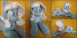 Size: 2000x1000 | Tagged: safe, artist:burgunzik, derpibooru import, oc, oc:snowdrop, pony, irl, older, photo, plushie, prone, solo