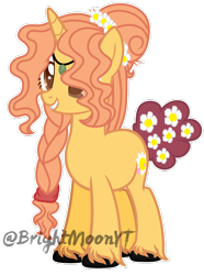 Size: 1024x1377 | Tagged: safe, artist:jxst-roch, derpibooru import, oc, oc:elsa, pony, unicorn, braid, female, flower, mare, simple background, solo, transparent background