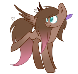 Size: 1499x1440 | Tagged: safe, artist:despotshy, oc, oc only, pegasus, pony, colored pupils, cute, feather, heart, highlights, looking back, raised leg, simple background, smiling, solo, spread wings, transparent background