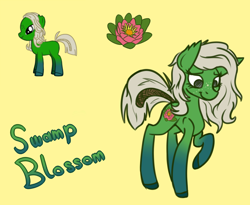 Size: 2200x1800 | Tagged: safe, artist:nekro-led, oc, oc only, oc:swamp blossom, pony creator, challenge, cutie mark, solo