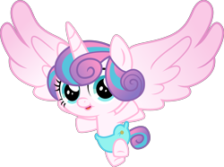 Size: 5682x4226 | Tagged: safe, artist:osipush, princess flurry heart, alicorn, pony, a flurry of emotions, absurd resolution, baby, baby pony, cloth diaper, cute, diaper, flurrybetes, looking at you, safety pin, simple background, smiling, solo, spread wings, transparent background, vector, wings