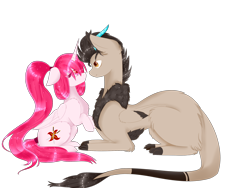 Size: 3000x2250 | Tagged: safe, artist:studio-chan, oc, oc only, alicorn, dracony, hybrid, pony, female, high res, male, mare, prone, simple background, transparent background