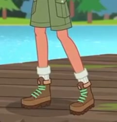 Size: 463x480 | Tagged: safe, timber spruce, equestria girls, legend of everfree, boots, clothes, legs, pictures of legs, pier, shoes, shorts, socks, solo