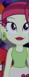 Size: 190x500 | Tagged: safe, screencap, heath burns, rose heart, equestria girls, rainbow rocks, cropped, ear piercing, earring, heart, jewelry, piercing, smiling, welcome to the show