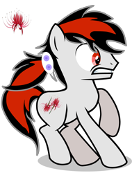 Size: 4567x6000 | Tagged: safe, artist:rsa.fim, oc, oc only, oc:kron stark, earth pony, pony, absurd resolution, commission, male, red eyes, simple background, solo, transparent background, vector