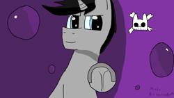 Size: 1920x1080 | Tagged: safe, derpibooru import, oc, oc:skullstar, bubble, frog (hoof), underhoof