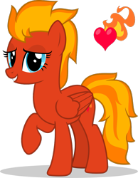 Size: 683x879 | Tagged: safe, artist:mlp-trailgrazer, derpibooru import, oc, oc:burning heart, pegasus, pony, female, mare, simple background, solo, transparent background