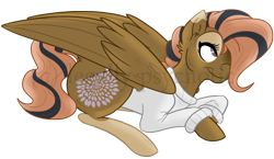 Size: 1410x820 | Tagged: safe, artist:legally-psychotic, oc, oc only, oc:eminence, pegasus, pony, clothes, female, mare, prone, simple background, solo, sweater, transparent background