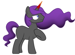 Size: 1676x1232 | Tagged: safe, artist:angelamusic13, derpibooru import, oc, pony, unicorn, male, offspring, parent:king sombra, parent:starlight glimmer, parents:sombralight, simple background, solo, stallion, transparent background