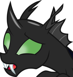 Size: 299x316 | Tagged: safe, artist:frownfactory, derpibooru import, oc, oc:trophus, changeling, .svg available, changeling oc, green changeling, simple background, solo, surprised, svg, transparent background, vector, worried