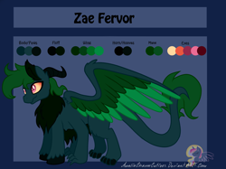 Size: 4014x3000 | Tagged: safe, artist:raspberrystudios, oc, oc only, oc:zae fervor, draconequus, absurd resolution, chest fluff, long tail, male, reference sheet, solo, spread wings