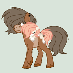 Size: 461x460 | Tagged: safe, artist:roseloverofpastels, derpibooru import, oc, oc only, oc:broken soul, oc:celestine, earth pony, pony, father and child, father and daughter, female, filly, male, parent and child, ponies riding ponies, simple background, stallion