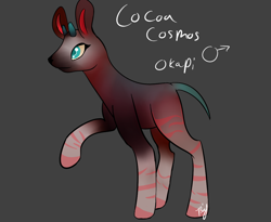 Size: 1024x838 | Tagged: safe, artist:digitalflyer, oc, oc only, okapi, pony, non-pony oc, simple background