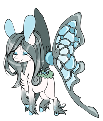 Size: 1015x1192 | Tagged: safe, artist:xxmissteaxx, oc, oc only, original species, eyes closed, faering pony, female, mare, simple background, solo, transparent background