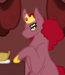 Size: 818x938 | Tagged: safe, artist:queenfrau, oc, oc only, oc:four eyes, pony, bust, colored, four eyes, portrait, royalty, solo