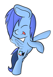 Size: 2368x3425 | Tagged: safe, artist:mintysketch, oc, oc only, oc:rainy visualz, pegasus, pony, happy, open mouth, simple background, solo, standing, transparent background