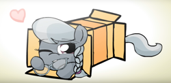 Size: 1200x584 | Tagged: safe, artist:alfa995, silver spoon, pony, box, cute, pony in a box, solo, youtube link