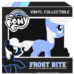 Size: 1600x1600 | Tagged: safe, artist:readingismagic, artist:vincemanners12, oc, oc only, oc:frost bite, pony, funko, my little pony logo, solo, toy