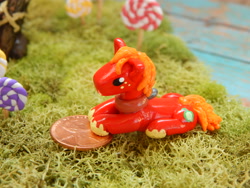 Size: 4608x3456 | Tagged: safe, artist:vivalahill, big macintosh, earth pony, pony, absurd resolution, craft, irl, male, penny, photo, sculpture, solo, stallion, tiny, traditional art