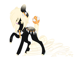 Size: 2500x2000 | Tagged: safe, artist:immagoddampony, oc, oc only, oc:flaire, original species, orbite, simple background, solo, transparent background