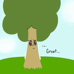 Size: 500x500 | Tagged: safe, artist:tastypony, pound cake, cute, dendrification, great, inanimate tf, older, solo, transformation, tree
