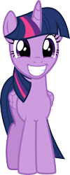 Size: 909x2271 | Tagged: safe, artist:cloudyskie, twilight sparkle, twilight sparkle (alicorn), alicorn, pony, to where and back again, .ai available, female, folded wings, looking at you, mare, simple background, smiling, solo, transparent background, vector