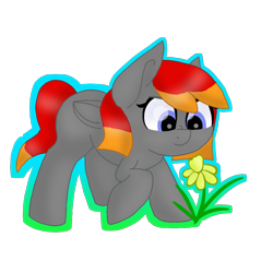 Size: 1000x1000 | Tagged: safe, artist:vanilla-calligraphy, oc, oc only, oc:arian blaze, pegasus, pony, daffodil, flower, simple background, solo, spring, transparent background