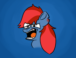 Size: 1000x762 | Tagged: safe, artist:rideranimations, oc, oc only, oc:rideranimations, pony, angry, smiling, teeth