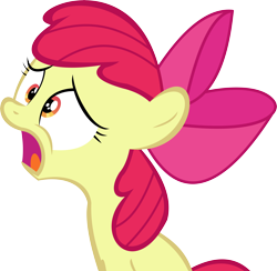 Size: 11338x11081 | Tagged: safe, artist:cyanlightning, apple bloom, .svg available, absurd resolution, shocked, simple background, solo, transparent background, vector