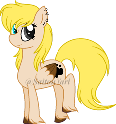 Size: 600x640 | Tagged: safe, artist:t-aroutachiikun, oc, oc only, oc:skittz, pegasus, pony, base used, ear piercing, female, heterochromia, mare, piercing, simple background, solo, transparent background