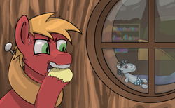 Size: 1627x1000 | Tagged: safe, artist:sv37, big macintosh, smarty pants, earth pony, pony, male, obsession, stallion