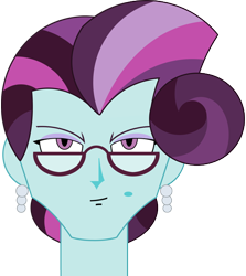 Size: 494x555 | Tagged: safe, artist:combatkaiser, principal abacus cinch, equestria girls, friendship games, bust, glasses, simple background, solo, transparent background