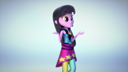 Size: 3840x2160 | Tagged: safe, artist:efk-san, twilight sparkle, equestria girls, rainbow rocks, 3d, blender, high res, rainbow rocks outfit, shrug, solo