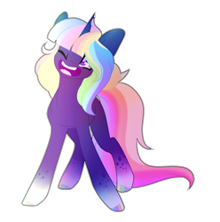 Size: 1987x2001 | Tagged: safe, artist:immagoddampony, oc, oc only, oc:genesis, original species, pony, female, mare, one eye closed, orbite, solo