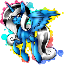 Size: 810x823 | Tagged: safe, artist:lada03, oc, oc only, oc:miss smile, alicorn, pony, alicorn oc, female, flying, looking at you, mare, simple background, smiling, solo, transparent background