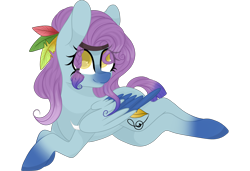 Size: 3000x2048 | Tagged: safe, artist:cinnamontee, oc, oc only, oc:lonely wolf, pegasus, pony, colored pupils, colored wings, female, high res, mare, multicolored wings, prone, simple background, solo, transparent background