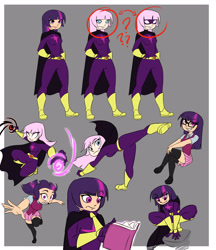 Size: 3800x4400 | Tagged: safe, artist:smilingdogz, mare do well, twilight sparkle, human, absurd resolution, clothes, costume, dark magic, humanized, magic